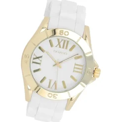 Oozoo Unisex Armbanduhr Vintage Series Analog Silikon weiß UOC5711A