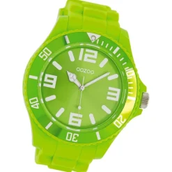 Oozoo Unisex Armbanduhr Vintage Series Analog Silikon grün UOC4167A