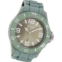 Oozoo Unisex Armbanduhr Vintage Series Analog Silikon hellgrün UOC4275A