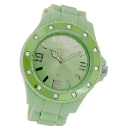 Oozoo Unisex Armbanduhr Vintage Series Analog Silikon hellgrün UOC4339A