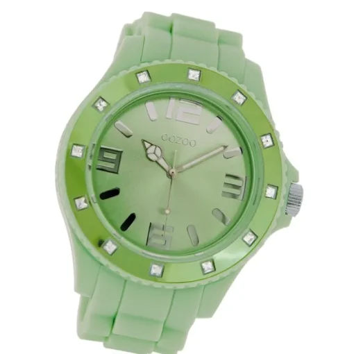 Oozoo Unisex Armbanduhr Vintage Series Analog Silikon hellgrün UOC4339A