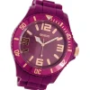 Oozoo Unisex Armbanduhr Vintage Series Analog Silikon aubergine lila UOC5025A