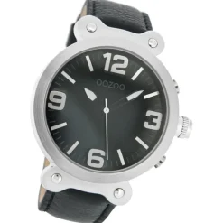 Oozoo Unisex Armbanduhr Vintage Series Analog Leder schwarz UOC4158A