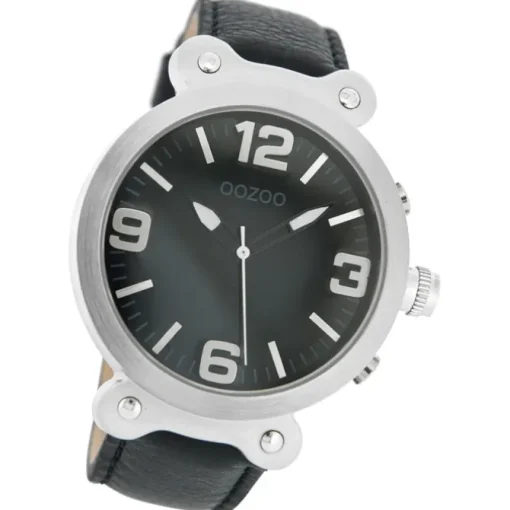 Oozoo Unisex Armbanduhr Vintage Series Analog Leder schwarz UOC4158A