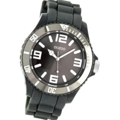 Oozoo Unisex Armbanduhr Vintage Series Analog Silikon dunkelgrau UOC4173A