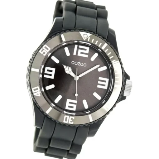 Oozoo Unisex Armbanduhr Vintage Series Analog Silikon dunkelgrau UOC4173A