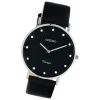 Oozoo Unisex Armbanduhr Vintage Series C20247 Analog Leder schwarz UOC20247