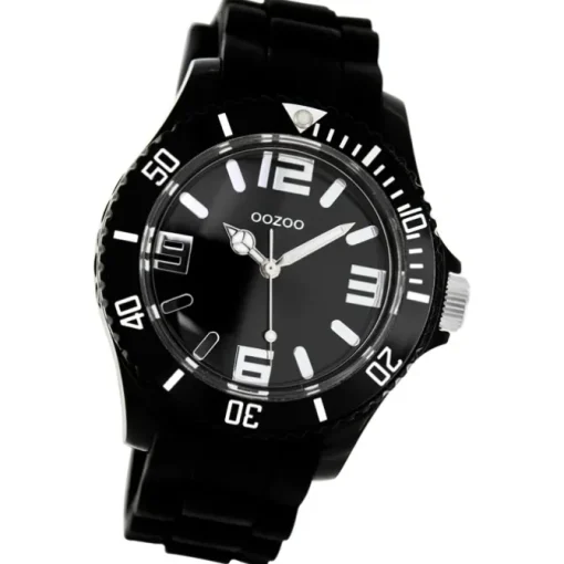 Oozoo Unisex Armbanduhr Vintage Series Analog Silikon schwarz UOC4174A