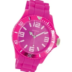 Oozoo Unisex Armbanduhr Vintage Series Analog Silikon pink UOC4177A