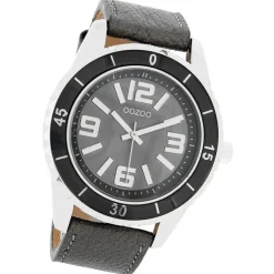 Oozoo Unisex Armbanduhr Vintage Series Analog Leder taupe grau UOC4273A