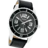 Oozoo Unisex Armbanduhr Vintage Series Analog Leder schwarz UOC4274A