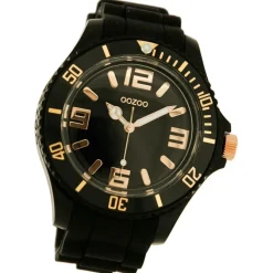 Oozoo Unisex Armbanduhr Vintage Series Analog Silikon schwarz UOC4278A