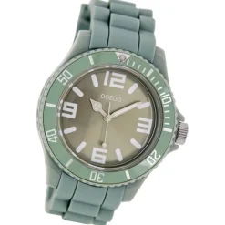 Oozoo Unisex Armbanduhr Vintage Series Analog Silikon hellgrün UOC4279A