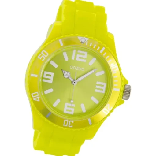 Oozoo Unisex Armbanduhr Vintage Series Analog Silikon gelb UOC4288A
