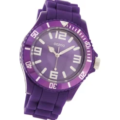 Oozoo Unisex Armbanduhr Vintage Series Analog Silikon lila UOC4290A