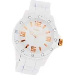 Oozoo Unisex Armbanduhr Vintage Series Analog Silikon weiß UOC4357A