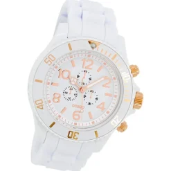 Oozoo Unisex Armbanduhr Vintage Series Analog Silikon weiß UOC4831A