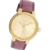 Oozoo Unisex Armbanduhr Vintage Series Analog Leder lila UOC5689A