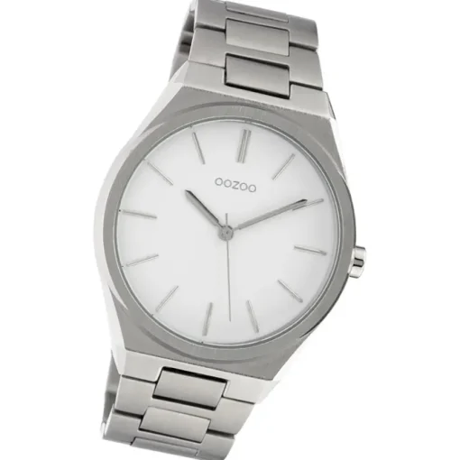 Oozoo Unisex Armbanduhr Vintage Series Analog Metall silber UOC10335
