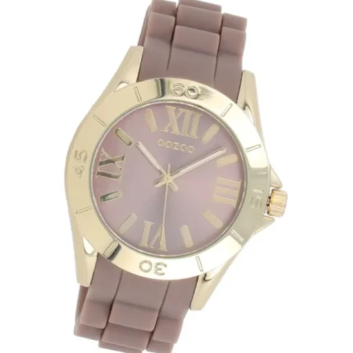 Oozoo Unisex Armbanduhr Vintage Series Analog Silikon hellbraun UOC5714A
