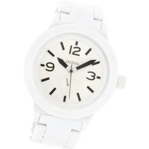 Oozoo Unisex Armbanduhr Vintage Series Analog Metall weiß UOC4116A