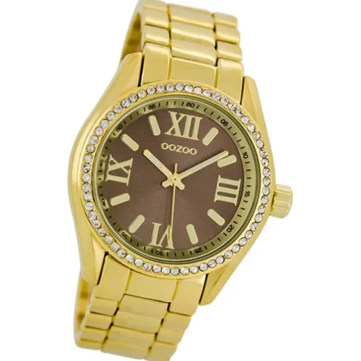 Oozoo Unisex Armbanduhr Vintage Series Analog Metall gold UOC5728A