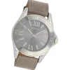 Oozoo Unisex Armbanduhr Vintage Series Analog Leder taupe hellbraun UOC5737A