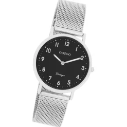 Oozoo Unisex Armbanduhr Vintage Series Analog Metall silber UOC20346