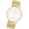 Oozoo Unisex Armbanduhr Vintage Series Analog Metall gold UOC20342
