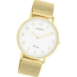 Oozoo Unisex Armbanduhr Vintage Series Analog Metall gold UOC20342