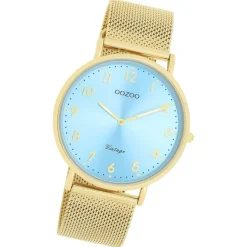 Oozoo Unisex Armbanduhr Vintage Series Analog Metall gold UOC20343