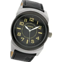 Oozoo Unisex Armbanduhr Vintage Series Analog Metall schwarz UOC3734A
