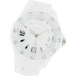 Oozoo Unisex Armbanduhr Vintage Series Analog Silikon weiß UOC4336A