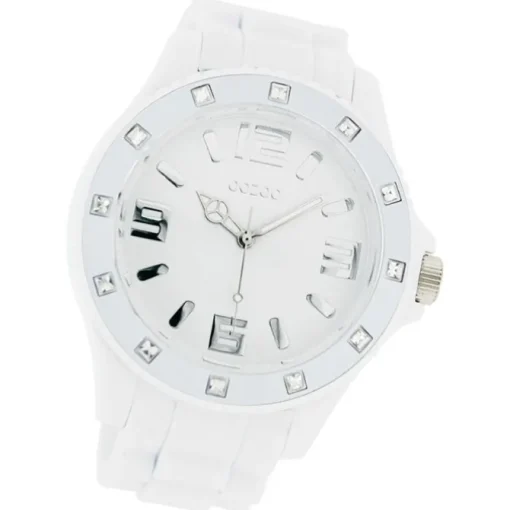 Oozoo Unisex Armbanduhr Vintage Series Analog Silikon weiß UOC4336A