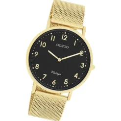 Oozoo Unisex Armbanduhr Vintage Series Analog Metall gold UOC20344