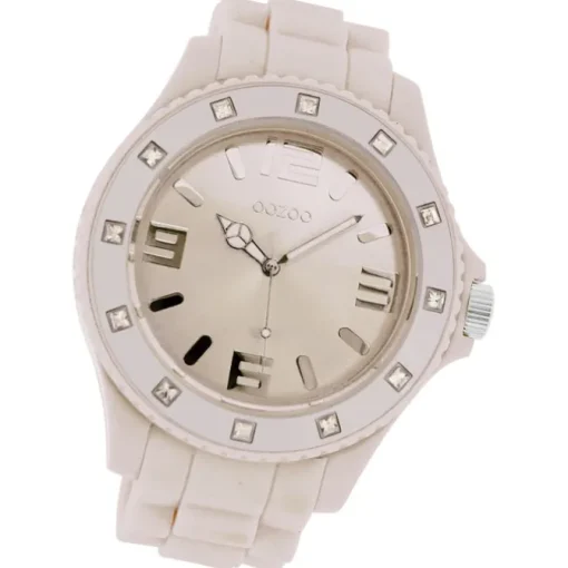 Oozoo Unisex Armbanduhr Vintage Series Analog Silikon beige hellbraun UOC4338A