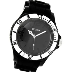 Oozoo Unisex Armbanduhr Vintage Series Analog Silikon schwarz UOC4169A