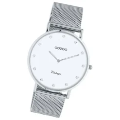 Oozoo Unisex Armbanduhr Vintage Series C20235 Analog Edelstahl silber UOC20235