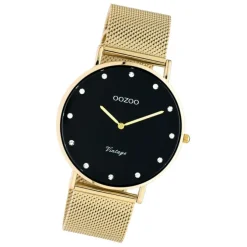 Oozoo Unisex Armbanduhr Vintage Series C20237 Analog Edelstahl gold UOC20237