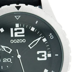 Oozoo Unisex Armbanduhr Vintage Series Analog Leder schwarz UOC3679A