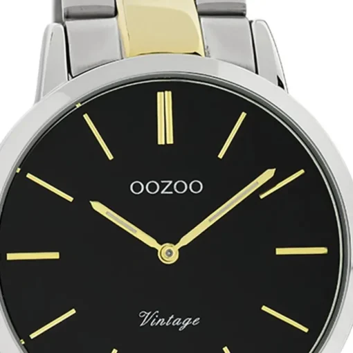Oozoo Unisex Armbanduhr Vintage Series Analog Metall silber gold UOC20104