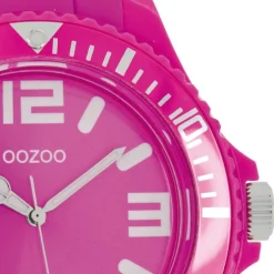 Oozoo Unisex Armbanduhr Vintage Series Analog Silikon pink UOC4166A