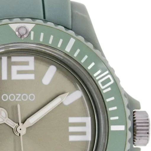 Oozoo Unisex Armbanduhr Vintage Series Analog Silikon hellgrün UOC4275A