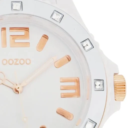 Oozoo Unisex Armbanduhr Vintage Series Analog Silikon weiß UOC4337A