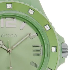 Oozoo Unisex Armbanduhr Vintage Series Analog Silikon hellgrün UOC4339A