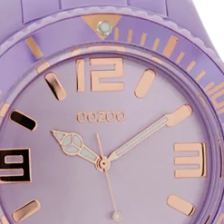 Oozoo Unisex Armbanduhr Vintage Series Analog Silikon lila UOC5036A