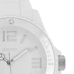 Oozoo Unisex Armbanduhr Vintage Series Analog Silikon weiß UOC4170A