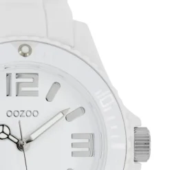 Oozoo Unisex Armbanduhr Vintage Series Analog Silikon weiß UOC4172A
