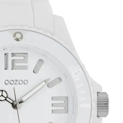 Oozoo Unisex Armbanduhr Vintage Series Analog Silikon weiß UOC4172A