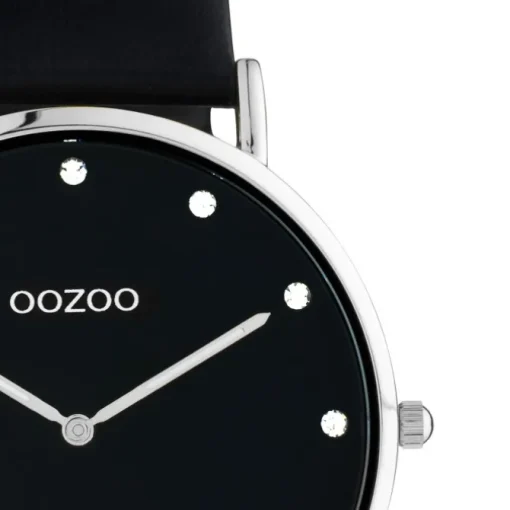 Oozoo Unisex Armbanduhr Vintage Series C20247 Analog Leder schwarz UOC20247